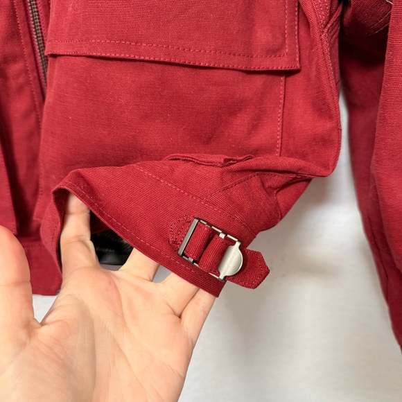 Alex Mill Essex Canvas Jacket Red Size Smal - Picture 4 of 6